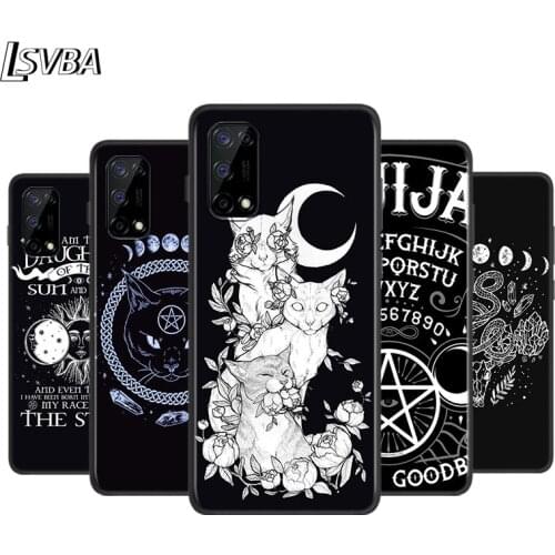 Moon Tarot Witch Ouija Silicone Cover For Realme V15 X50 X7 X3 Superzoom Q2 C11 C3 7i 6i 6s 6 Global Pro 5G Phone Case