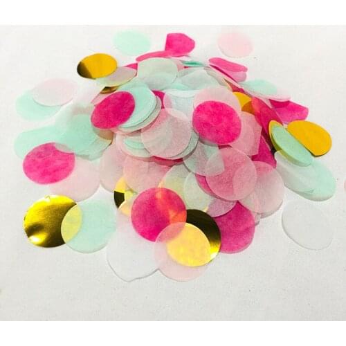 Wedding Decoration 6PCS 2.5cm Mixed Color Round Confetti Wedding Hand Throwing Flower Balloon Filled Paper Paper Confetti