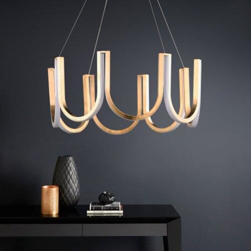 Nordic style lighting creative network red living room chandelier light luxury art minimalist atmosphere household stainless
