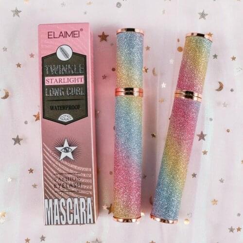 Starry Sky Mascara Silk Curl Fiber Lash Waterproof Quick Dry Black Thick Lengthening Long Lasting Natural Makeup TSLM1