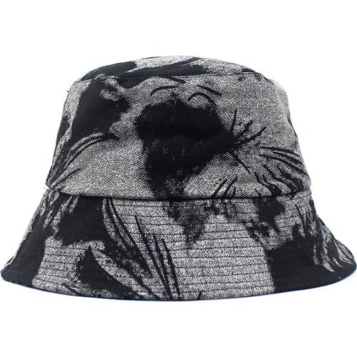 LDSLYJR 2021 Spring Summer Cotton print Bucket Hat Fisherman Hat outdoor travel hat Sun Cap Hats for Men and Women 444