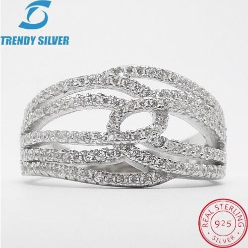 Vintage rings silver real 925 sterling jewelry for women rose gold with stone zircon solid elegant
