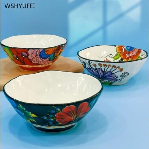 1pcs ceramic painted dinner plate serving dish cake dish western steak steak tray cup kitchen board kitchen supplies