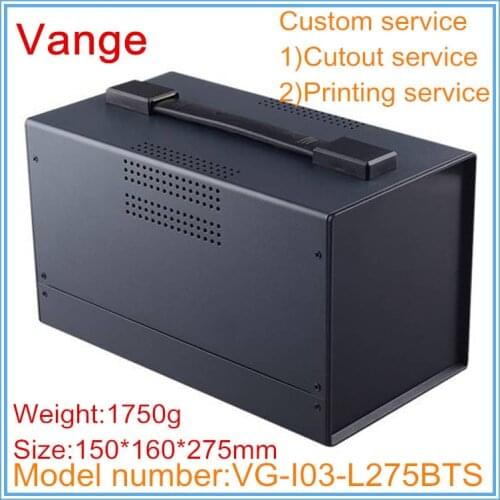 1pcs/lot portable project box Iron metal material instrument housing shell 150*160*275mm for electrical junction box