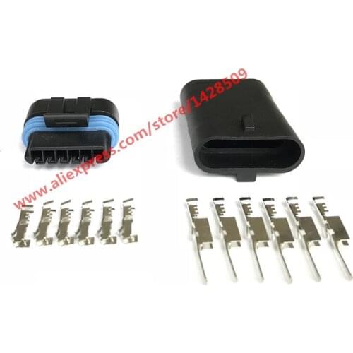 10 Sets Delphi Metri-Pack 150.2 Sealed Female Male 6 Pin GM TPS Flat Accelerator Pedal Automobile Connector 12066317 12162261