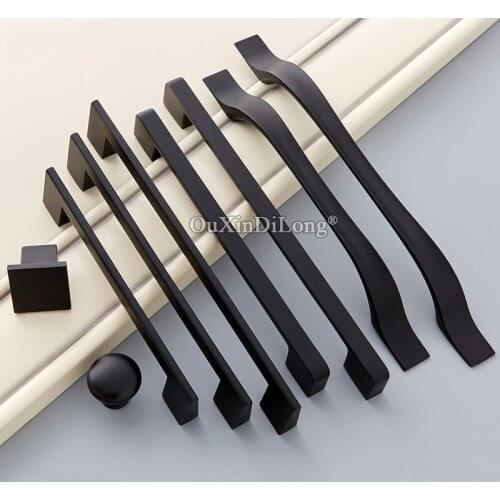10PCS Elegant Black European Kitchen Cabinet Door Pulls Handles Cupboard Wardrobe Drawer Cabinet Handle&Knobs Furniture Hardware