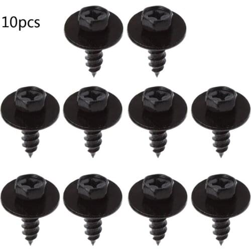 10PCS Universal Hex Screws Self Tapping Tapper Screw for Various Car Vehicle Models Kit