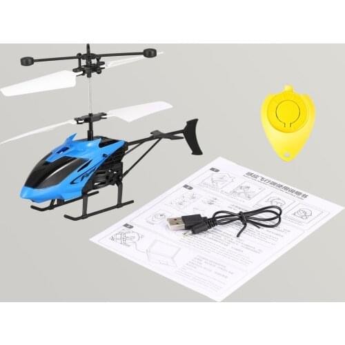 Mini RC Airplane Helicopter Infrared Induction USB Remote Control Helikopter
