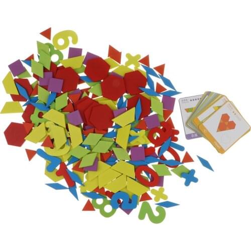 200Pcs Baby Wooden Montessori Puzzle Board Set Colorful for Children Learning Developing Toys