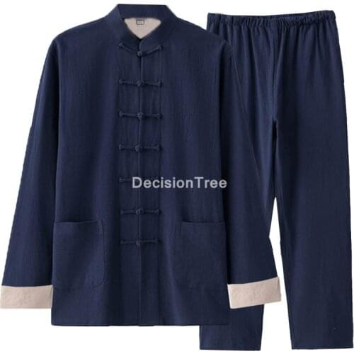 2021 chinese traditional men kung fu suit tai suit kung fu uniform performance set men tracksuit male wu shu kung fu sets