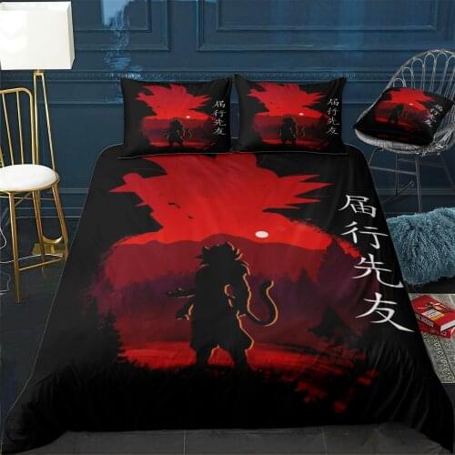 GOKU DRAGONBALL Duvet Cover Comfortable Quilt Home Decora Design Universal Bedding Set Bedclothes+Pillowcase 3pcs