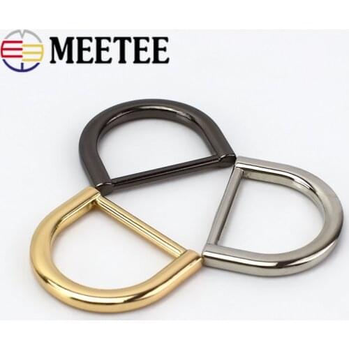 5/10pcs Meetee 19/25mm Metal O D Ring Buckle Handbag Strap Hanger Clasp Hook for Dog Collar Webbing DIY Bag Leather Accessories