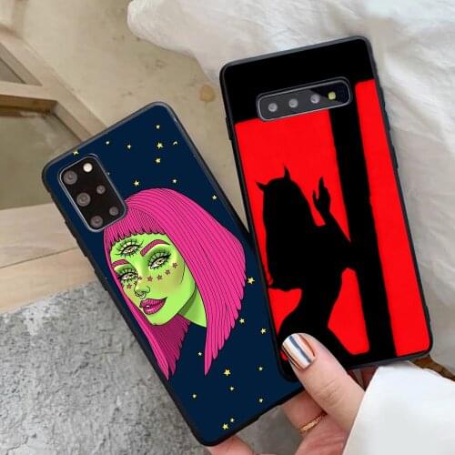 THE ANGELS PROTECT ME THE DEMONS RESPECT ME black TPU Soft Case For Samsung A10 A30 A40 A50 A60 A70 A41A51A71 A81 A91