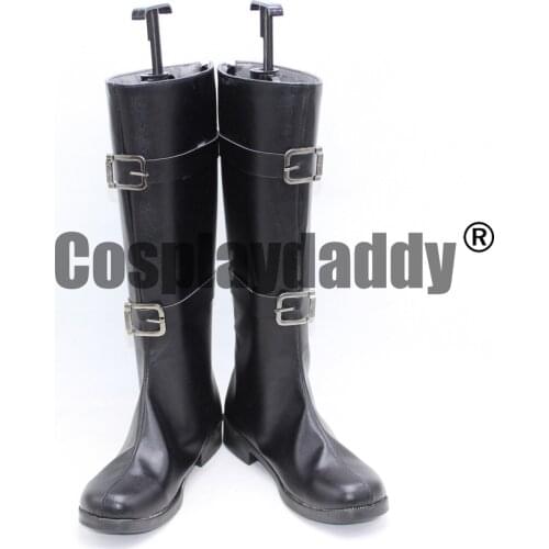 Final Fantasy 7 Sephiroth Black Long Cosplay Shoes Boots X002