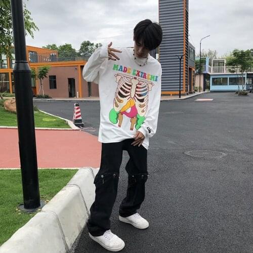 Two ways to wear Guochao detachable jeans for men