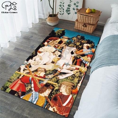 EUR Religion Art Painting Thick Carpet Mat for Living Room Doormat Flannel 3D Printed Bedroom Non-slip Floor Rug style-2