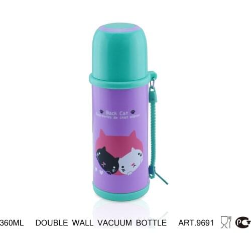 Fissman 360 ml Child Cartoon Cute Stainles Steel Thermos Mug Cup Thermal Bottle With Handle Double Wall Thermo Mugs Vacuum Flask