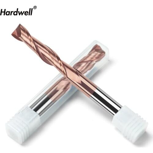 HRC55-1PCS,free shipping cnc solid carbide end mill,2 edges TiALN coated spiral milling cutter,flat end steel cutting knife