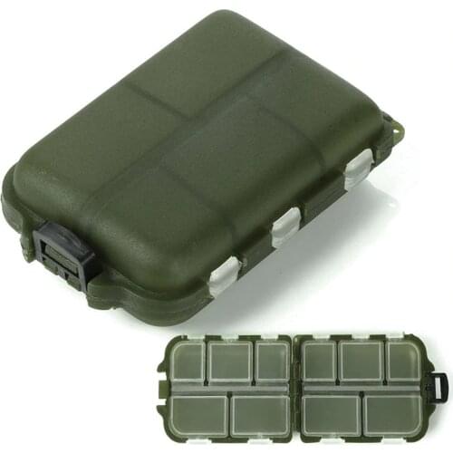 1pcs Mini Fishing Tackle Box 10 Compartments for Small Clear Plastic Waterproof Hooks Lures Baits Fishing Accessories