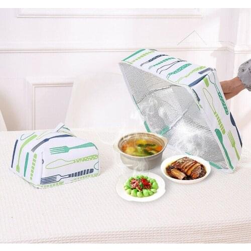 Creative Foldable Food Cover BBQ Insulated Heat Preservation Resist Cold Dust Kitchen Fresh-keeping Lids