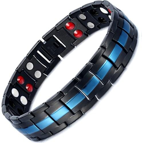 Magnetic fir Bio Energy Magnet Bracelet for Arthritis Man Charm Stainless Steel Bracelets Accessories
