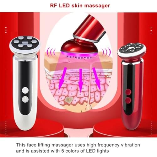 Facial Skin Massager RF LED Light Face Lifting Massager Acne Remover Skin Care Device