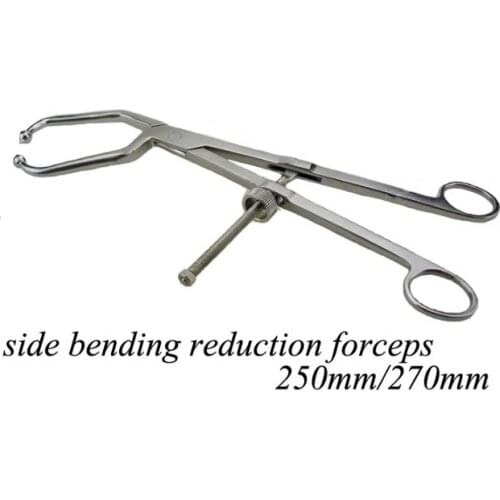 Medical orthopedic instrument side bending reduction forceps 250mm/270mm Pelvic reconstruction curved head Point Reset system