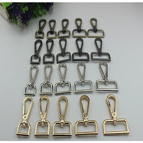 2pcs 16/ 38mm Metal Lobster Clasp Swivel Snap Hooks dog buckle for bag DIY Accessories handmade Keyring Key buckles Accesso