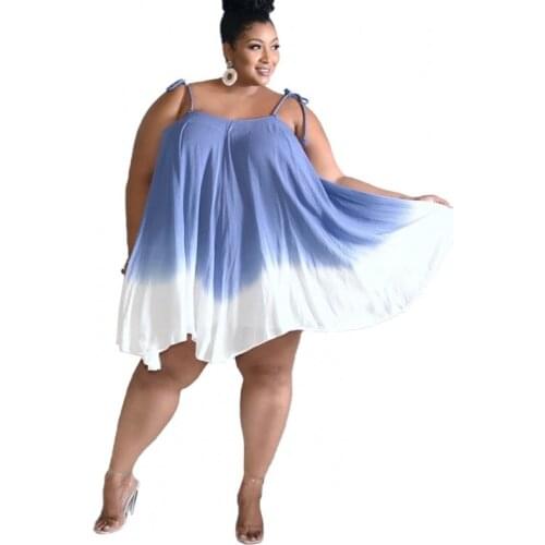 4XL 5XL Sexy Halter Dress Women Plus Size Fashion Loose Sleeveless Miniskirt 2021 Summer New Nightclubs Wear Home Wear Vestidos