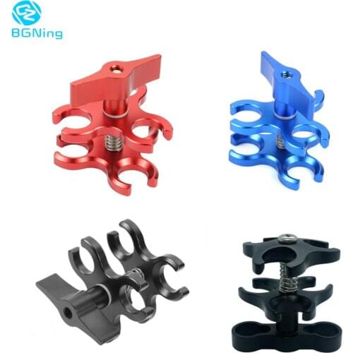 Upgraded Butterfly Clip Clamp Diving Light Arm Ball Head Mount Adapter for DSLR Sport Action Video Camera Tripod Bracket Clamp
