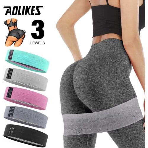 AOLIKES Fitness Rubber Band Elastic Yoga Resistance Bands Set Hip Circle Expander Bands Gym Fitness Booty Band Home Workout