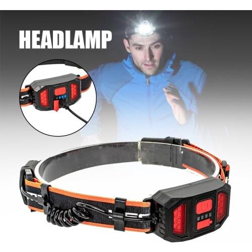 Headlamp Super Bright USB Rechargeable Work Light Waterproof COB LED Light Strap for Outdoor Activity Portable MC889