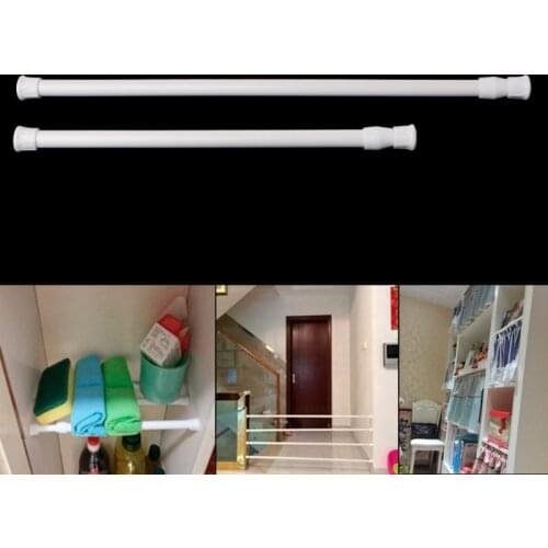 New Spring Loaded Extendable Telescopic Poles Net Voile Tension Curtain Rail Rods