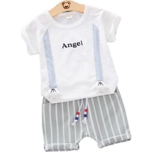 New Summer Baby Boys Clothes Suit Children Cartoon Shirt Shorts 2Pcs/Sets Toddler Sport Casual Costume Outfits Kids Tracksuits