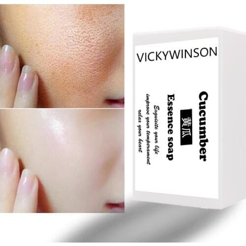Cucumber essence handmade Soap 50g Cleansing soap to blackheads and acne deep cleansing pores, oil control moisturizing