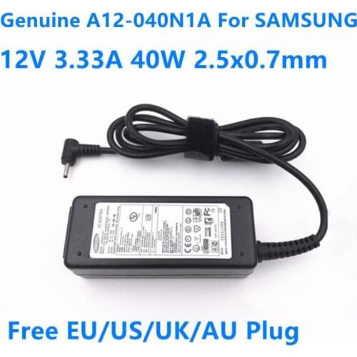 Genuine 12V 3.33A 40W A12-040N1A AA-PA2N40W ADP-40MH AB AC Power Adapter For SAMSUNG XE700T1C XE500T1C Series Laptop Charger