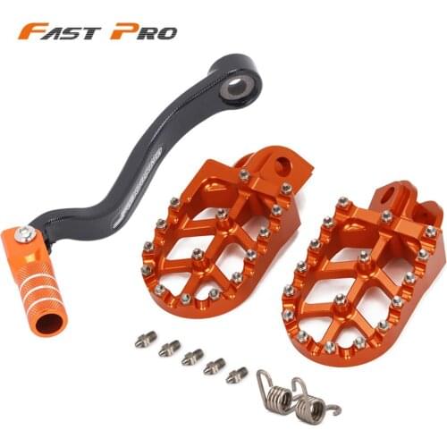 Motorcycle CNC Gear Shift Foot Lever Foot Pegs Rest Footrests Pedals Footpegs For KTM SX SXF XC XCW XCFW EXC MXC 125 150 250 450