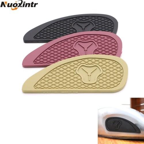 Nuoxintr Retro Motorcycle Fuel Tank Rubber Stickers Pad Protector Sheath Knee Grip Protector for Honda Suzuki Yamaha Kawasaki