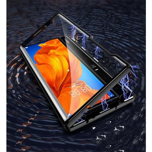 Luxury Aluminum Metal Magnetic Cover For Huawei Mate XS 360 Phone Case Double-Sided Tempered Glass Cover For Huawei Mate XS Case