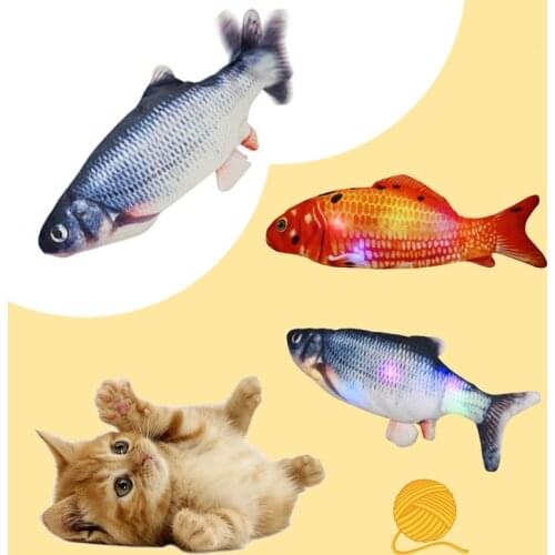 Funny Cat Toy Fish USB Charging Simulation Fish Move The Floppy Disk Wobble Fish Interactive Funny Pet Toy Direct Sell Pet Toys