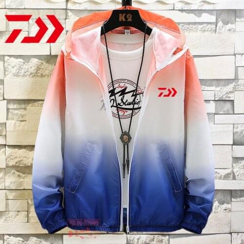 Daiwa Fishing Sunscreen Jacket Mens Autumn Outdoor Sports Quick-drying Fishing Shirt Comfortable and Breathable Thin Jacket