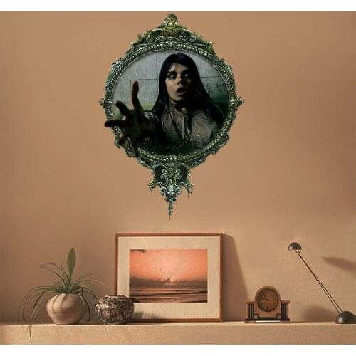 Horror Female Zombie Halloween Creative Wall Stickers Living Room Bedroom Decoration Wall Stickers Wallpaper Self-Adhesive