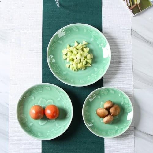 Plates for Salad Microwave Safe Fruit Sushi Sauce Seasoning Dish Ceramic Combination Dinnerware Decor Poney Porcelain Tableware
