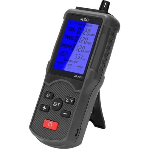 Jldg Air Quality Tester Co2 Tvoc Meter Temperature Humidity Measuring Device Carbon Dioxide Monitor with Lcd Sn