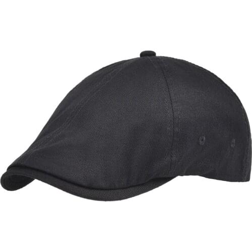 VOBOOM Twill Cotton Ivy Flat Cap Men Women Coffee Brown Casual Driver Cabbie Elastic Adjustable Boina Berets Summer 062