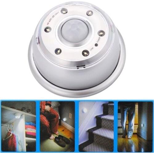 Vogliovoi Motion Sensor Led Light Night lights Cool White 6LEDs ABS For Bathroom Corridor Wardrobe Bedroom Living Room