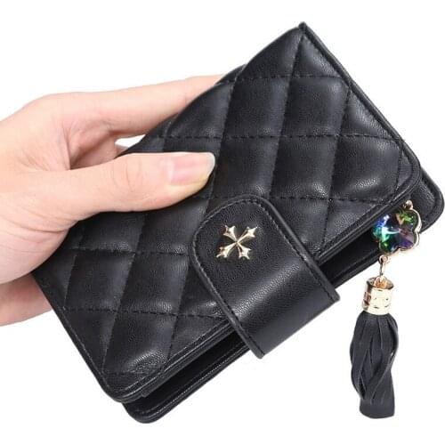 New Fashion Women Wallet Pu Leather Casual Wallet For Female Short Wallet Standard Wallets Card Holders Vintage Luxury Ms Purse