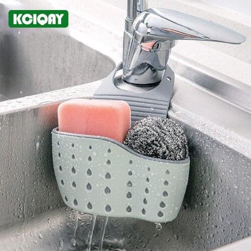1Pcs Kitchen Sink Shelf Soap Sponge Drain Rack Adjustable Double Decker Storage Basket Faucet Holder Kitchen Sink Organizer