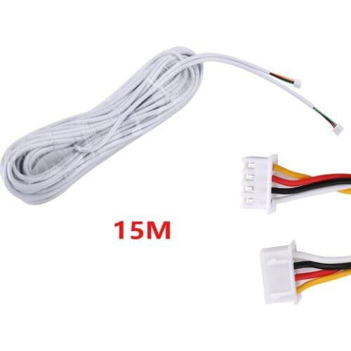 15M 2.54*4P 4 wire cable for video intercom Color Video Door Phone doorbell wired Intercom cable