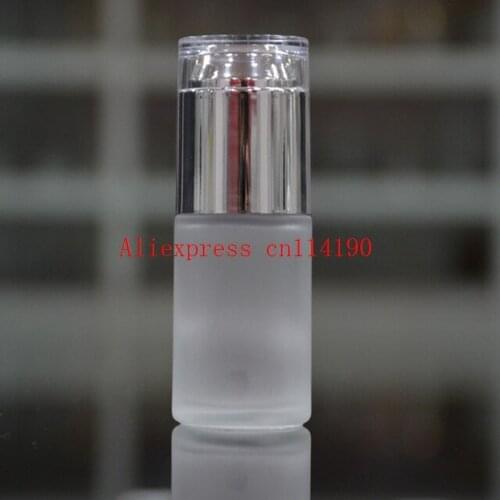 Brand new 30ml frosted glass empty cosmetics container ATOMIZER press pumps mist sprayer & gold lid PERFUME bottle